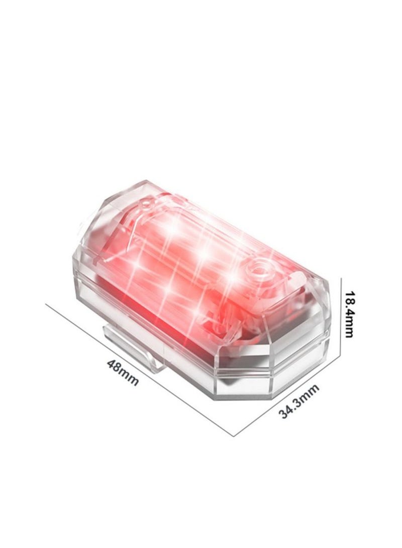 أم ثري مصابيح ستروب صغيرة قابلة للشحن USB – 7 ألوان LED للطوارئ، شديدة السطوع، مقاومة للماء IP68، إضاءة مضادة للتصادم للسيارة والدراجة والطائرة بدون طيار والقارب (قطعتان) - Image 4